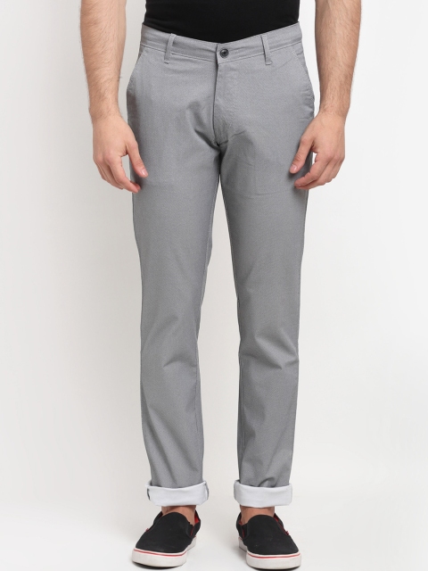 

La Mode Men Grey Solid Slim Fit Trousers