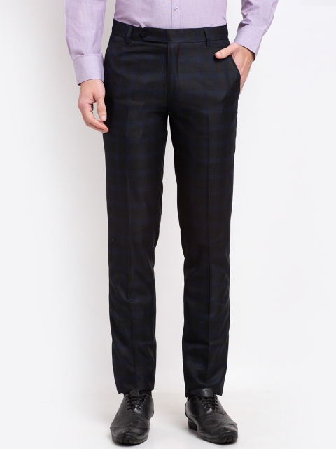 

La Mode Men Blue Slim Fit Formal Trousers