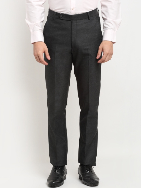 

La Mode Men Black Slim Fit Formal Trousers