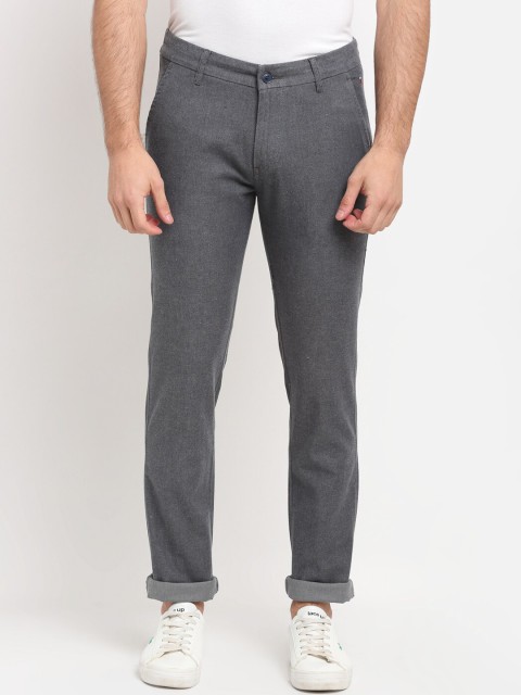

La Mode Men Grey Slim Fit Chinos Trousers