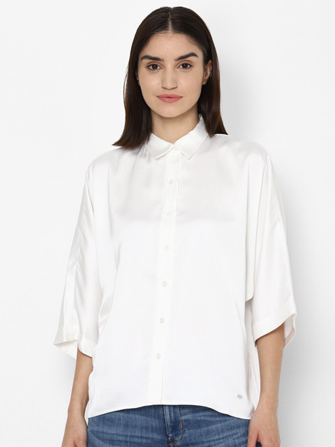 

Allen Solly Woman Women White Opaque Casual Shirt