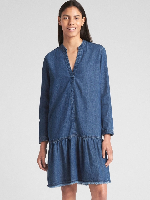 

GAP Blue Denim Pure Cotton Dress