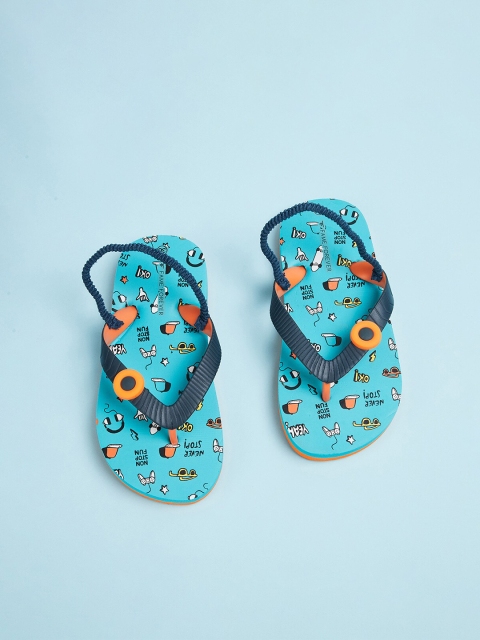 

Fame Forever by Lifestyle Boys Green & Black Printed Thong Flip-Flops