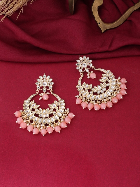 

VIRAASI Gold-Toned Contemporary Chandbalis Earrings