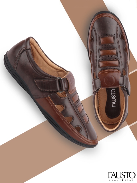 

FAUSTO Men Brown Shoe-Style Sandals