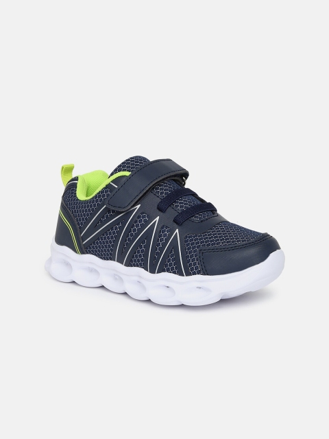 

shoexpress Boys Navy Blue Textile Walking Non-Marking Shoes