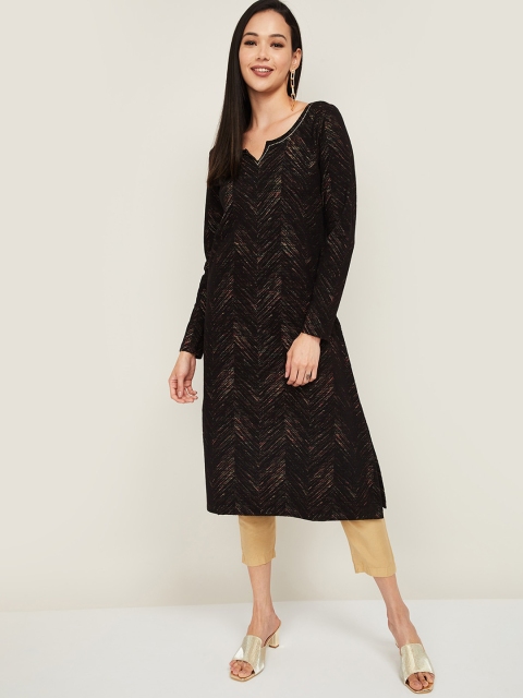 

Melange by Lifestyle Women Black Kurta
