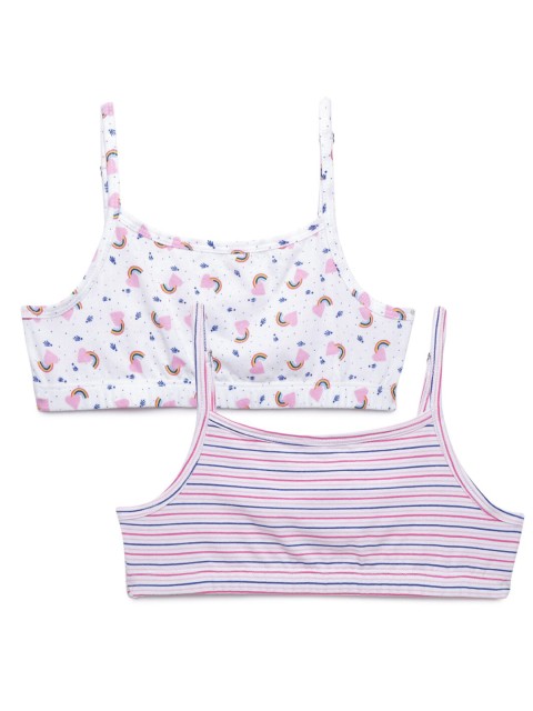 

Charm n Cherish Girls Pack Of 2 Printed Beginners Bra, Multi