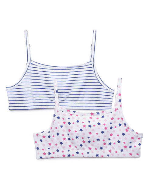 

Charm n Cherish Pack of 2 White & Navy Blue Beginners Bra