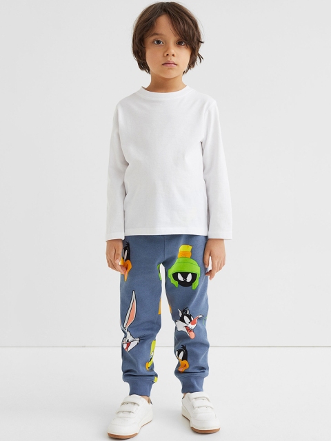 

H&M Boys Blue Printed Joggers