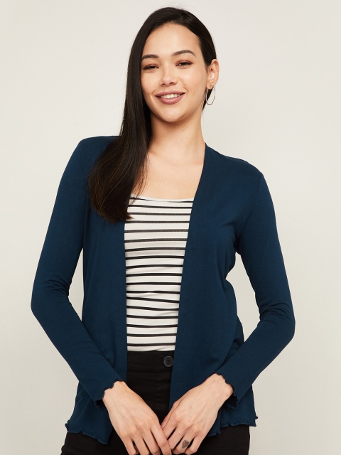 

CODE by Lifestyle Women Teal Open Front Shrug
