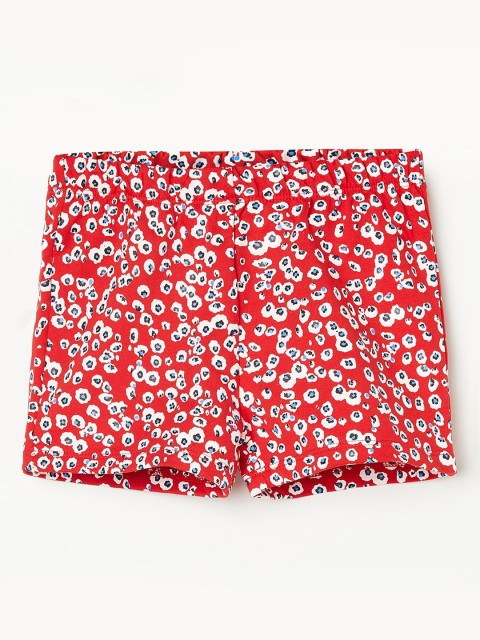 

Juniors by Lifestyle Girls Red Printed Cotton Regular Shorts