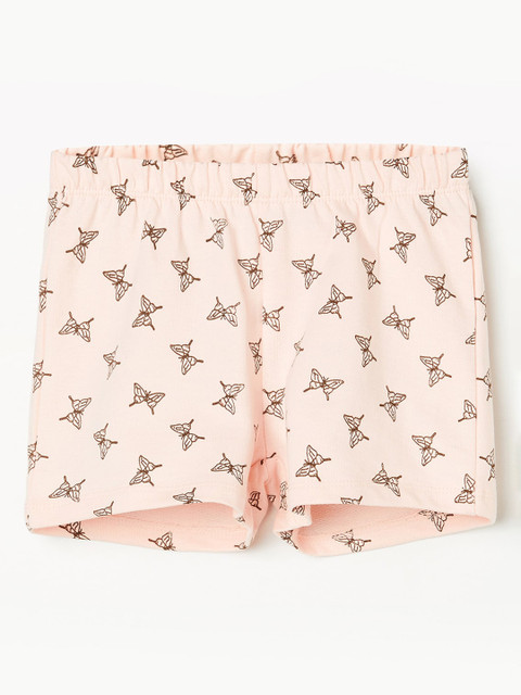

Juniors by Lifestyle Girls Pink Conversational Printed Regular Shorts
