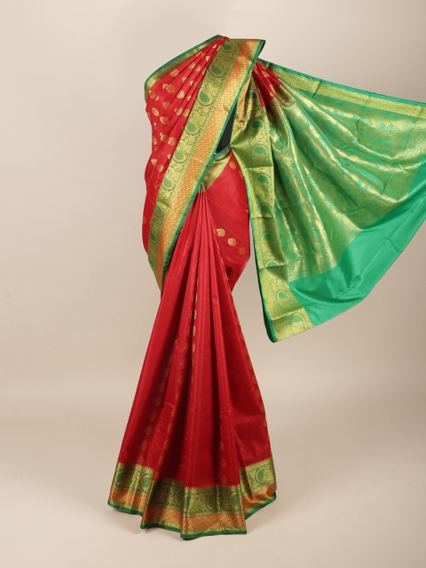 

Pothys Red & Green Woven Design Zari Art Silk Saree