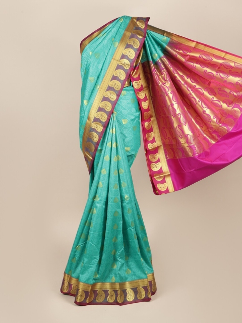 

Pothys Green & Pink Woven Design Zari Art Silk Saree
