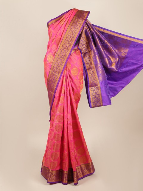 

Pothys Pink Ethnic Motifs Zari Art Silk Saree