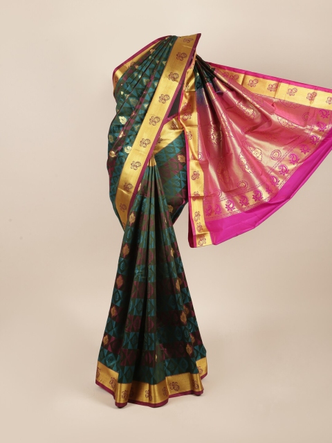

Pothys Green & Pink Woven Design Zari Art Silk Saree