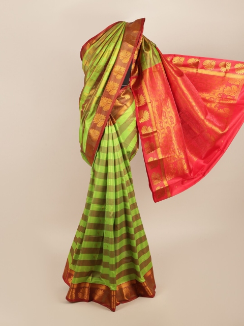 

Pothys Green & Red Woven Design Zari Art Silk Saree
