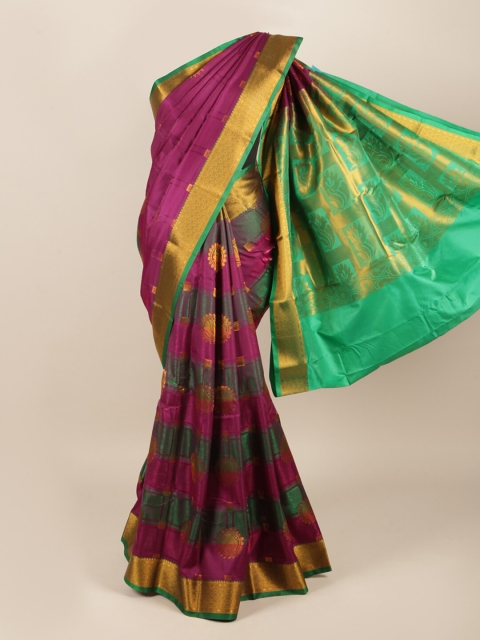 

Pothys Green & Magenta Ethnic Motifs Zari Art Silk Saree