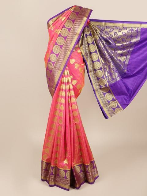 

Pothys Pink & Purple Woven Design Zari Art Silk Saree