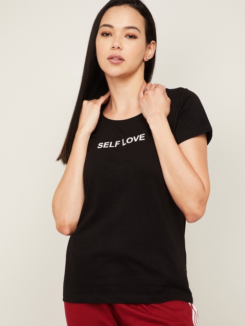 

Fame Forever by Lifestyle Black & White Pure Cotton Regular Top