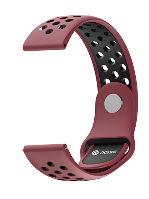 

NOISE Maroon & Black Silicone Smartwatch Strap