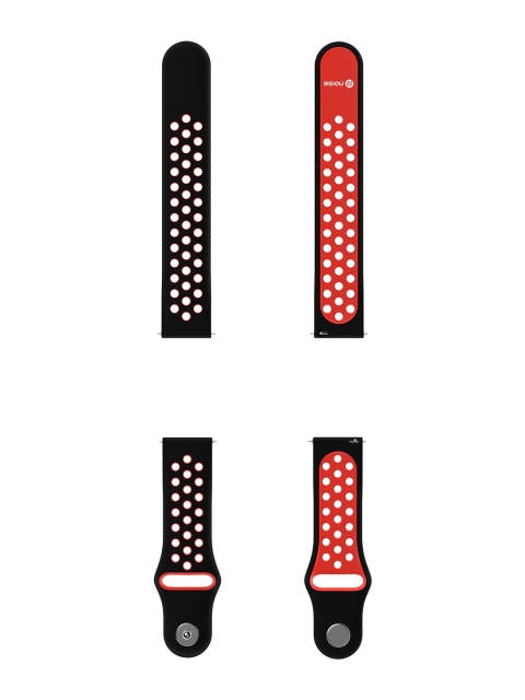 

NOISE Unisex Black & Red Textured Smartwatch Strap