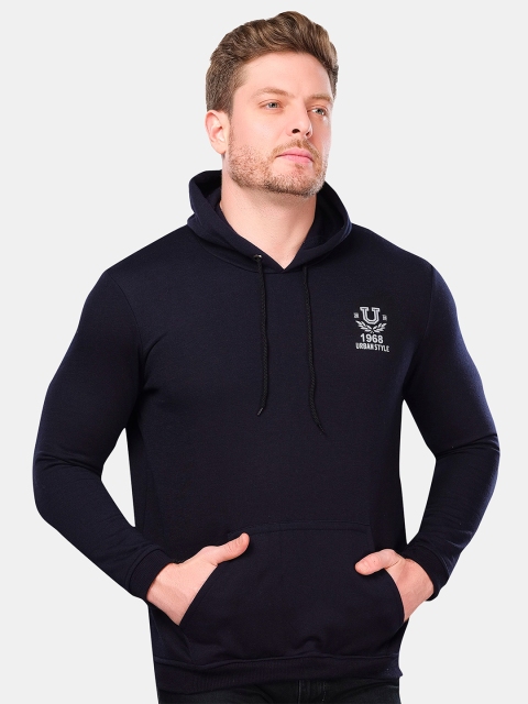 

VeBNoR Men Navy Blue Hooded Sweatshirt