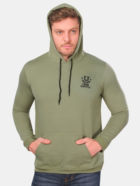 

VeBNoR Men Green Hooded Sweatshirt