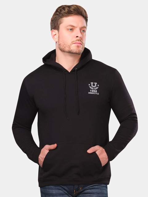 

VeBNoR Men Black Hooded Sweatshirt