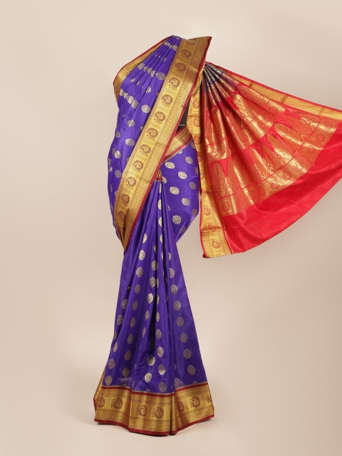 

Pothys Violet & Red Woven Design Zari Art Silk Saree