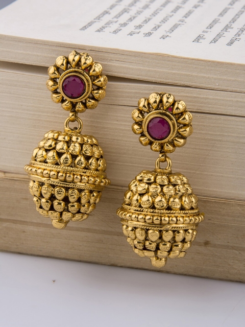 

Alankruthi Woman Gold-Toned Pot design Drop Earrings