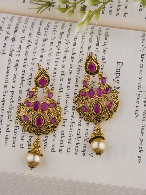 

Alankruthi Gold-Toned Contemporary Drop Earrings