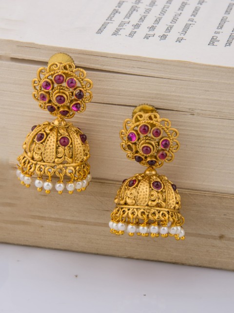 

Alankruthi Gold-Plated Contemporary Jhumkas