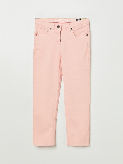 

Denimize by Fame Forever Girls Pink Skinny Fit Solid Cotton Jeans