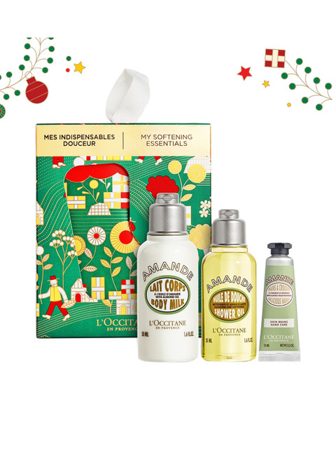 

LOccitane en Provence Set of 3 Almond Festive Bauble, Transparent