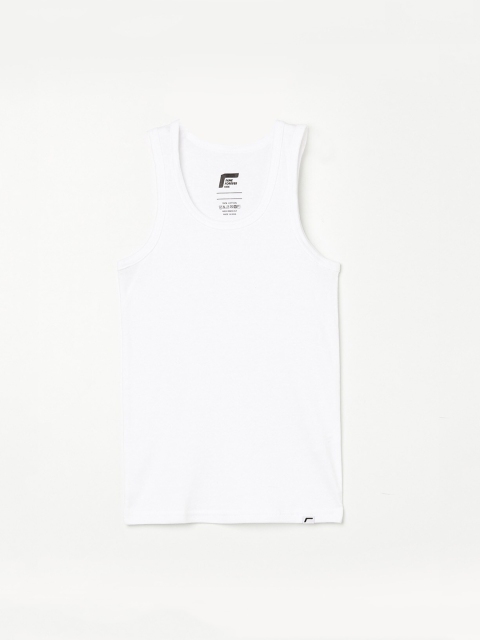 

Fame Forever by Lifestyle Boys White Solid Cotton Innerwear Vests