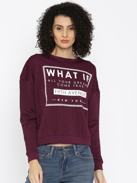 

ALCOTT Burgundy Printed Sweatshirt