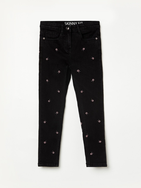 

Fame Forever by Lifestyle Girls Black Embroidered Slim Fit Jeans