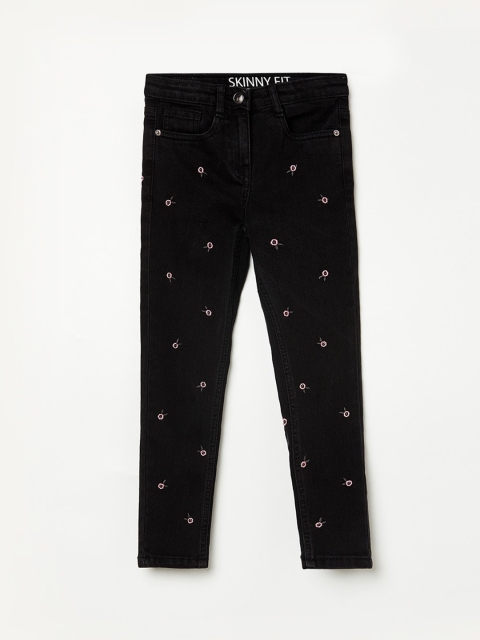 

Fame Forever by Lifestyle Girls Black Slim Fit Low Distress Jeans