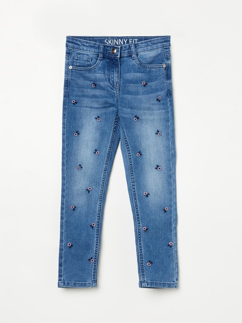 

Fame Forever by Lifestyle Girls Blue Slim Fit Low Distress Heavy Fade Jeans