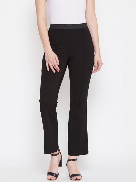 

Madame Women Black Solid Cotton Skinny-Fit Jeggings
