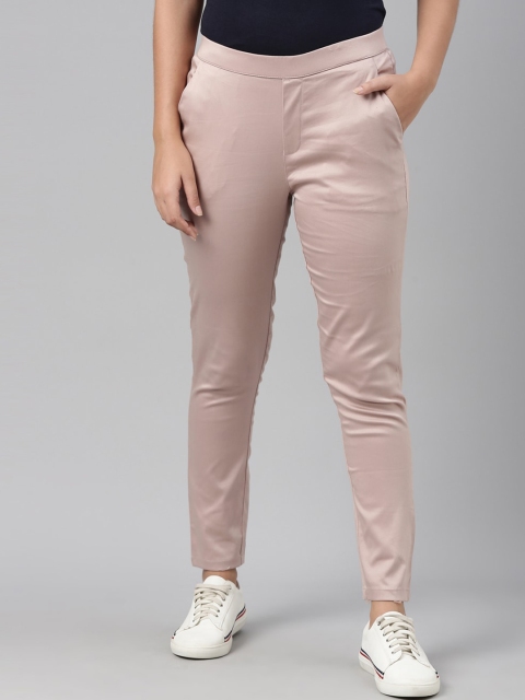 

Go Colors Women Pink Slim Fit Trousers