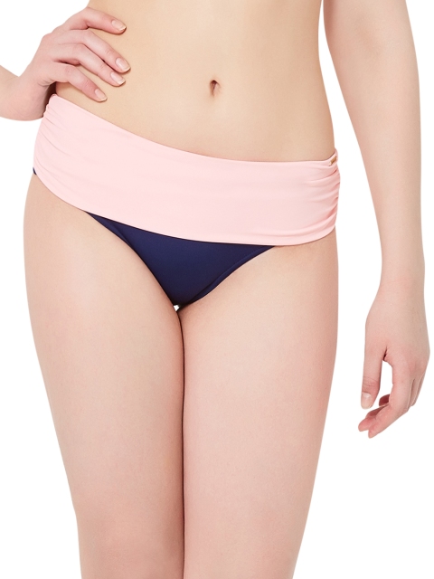 

Amante Women Navy & Pink Bikini Briefs SWB17605, Navy blue