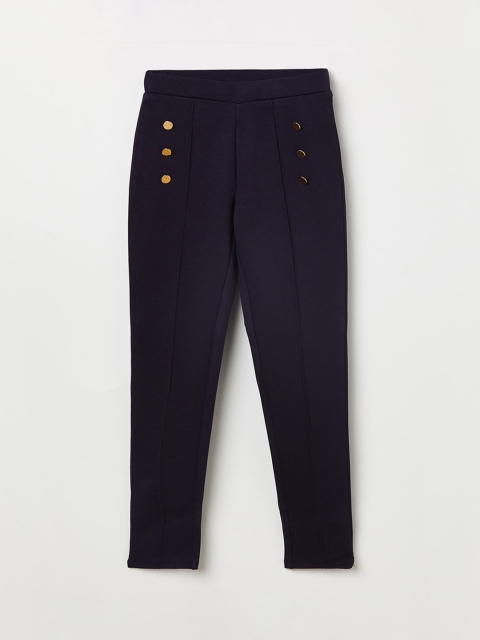 

Fame Forever by Lifestyle Girls Navy Blue Solid Trousers