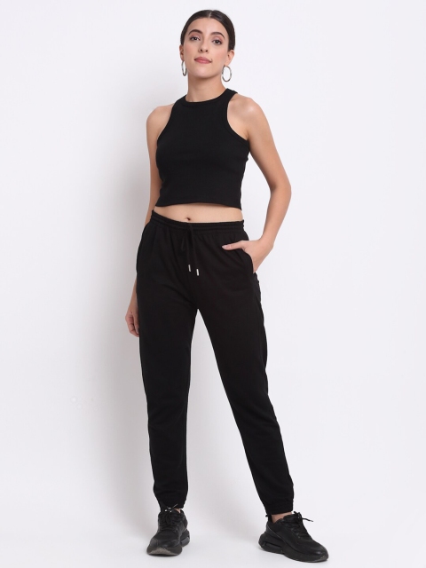 

THE UKKIYO LIFE Women Black Top with Trousers