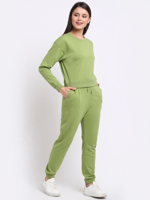

THE UKKIYO LIFE Women Green T-shirt with Trousers