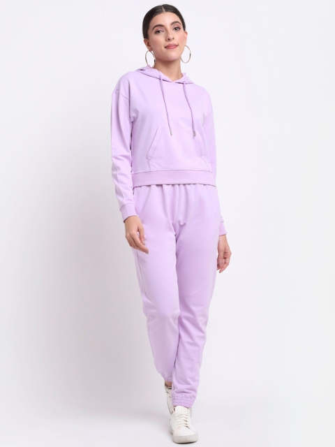 

THE UKKIYO LIFE Women Lavender T-shirt with Trousers