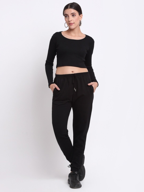 

THE UKKIYO LIFE Women Black Top with Trousers