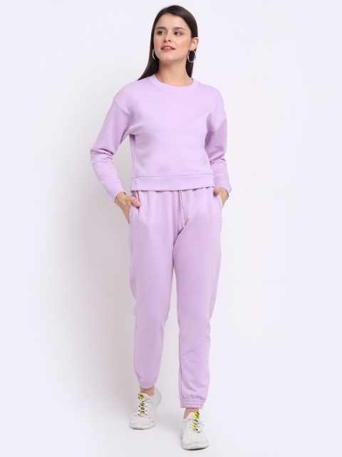 

THE UKKIYO LIFE Women Lavender T-shirt with Trousers